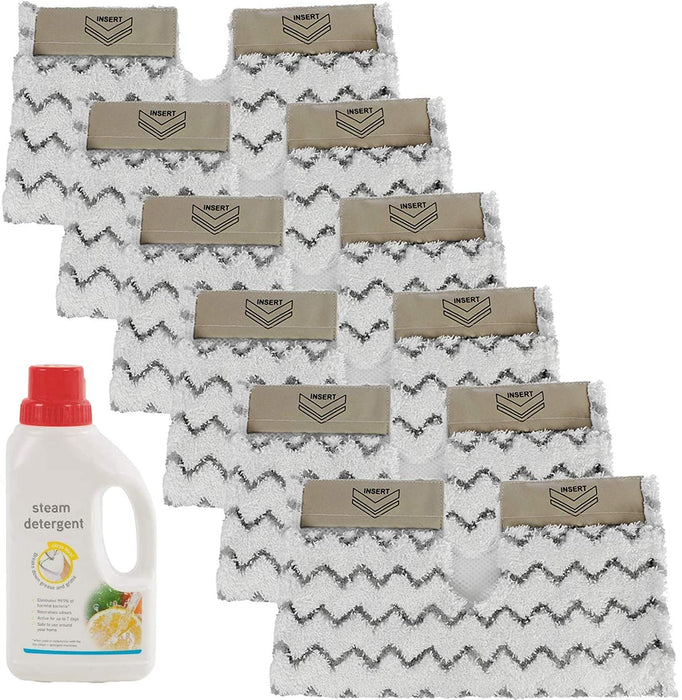 Copy of Cover Pads for SHARK Steam Cleaner Mop Klik n Flip Lift Away Pro Genuis (Pack of 6) + 500ml Detergent