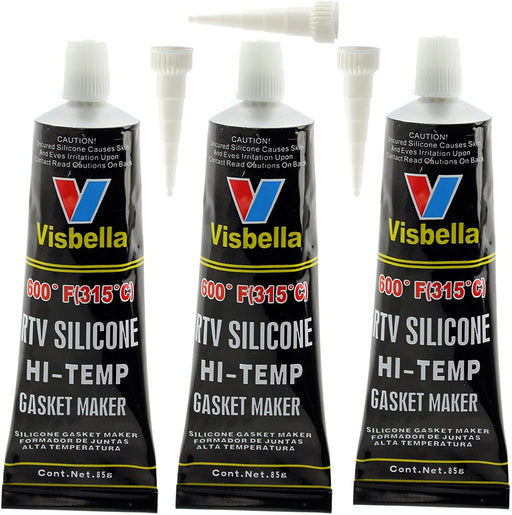 Oven Glass Door Glue Seal High Temperature Hi Temp Resistant Silicone -80ºF to 600ºF (Pack of 3)