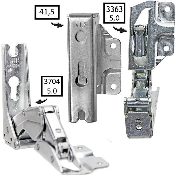 Door Hinge for IKEA Fridge Freezer - 3363 3362 5.0 41,5 Integrated Left and Right Hinges Pair