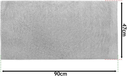 Grease Extractor Fan Vent Filter Metal (90 x 47cm)