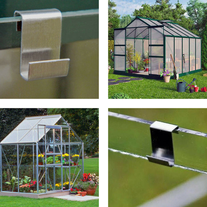 Greenhouse Z Clips Aluminium Glass Glazing 10mm Overlap Lap Clamp Pack of 250