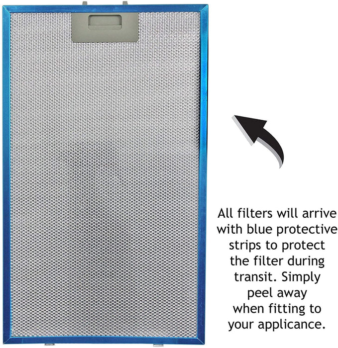 Cooker Hood Filter for Howdens Lamona LAM2501 Metal Mesh Grease Extractor Vent (460 x 260mm, Pack of 2)