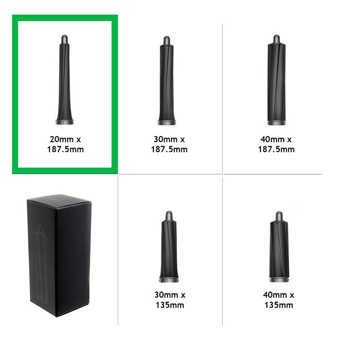 Dyson Airwrap Barrel 20mm Hair Styler 0.8" Long Slim Nickel Iron 971890-04