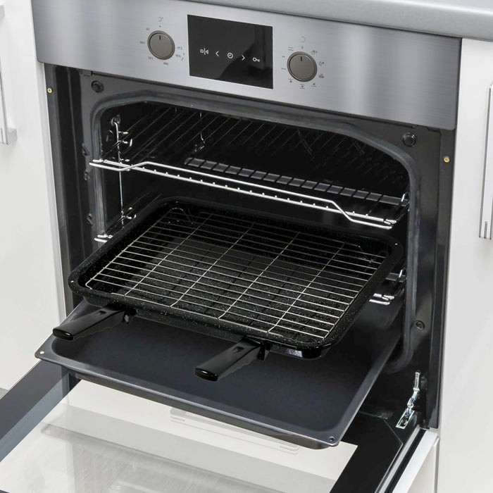 UNIVERSAL Large Grill Pan, Rack & Dual Detachable Handles for Oven Cookers 420x300mm