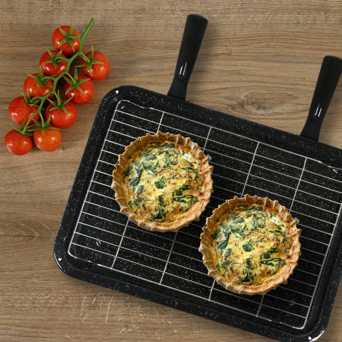 Large Grill Pan, Rack & Dual Detachable Handles for NEFF Oven Cookers