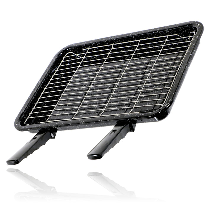 Large Grill Pan, Rack & Dual Detachable Handles for BUSH Oven Cookers