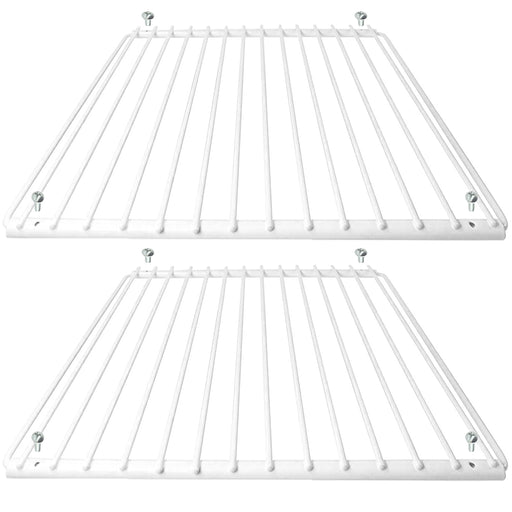 Fridge Shelf for LOGIK Adjustable Plastic Coated White Extendable Shelves (Pack of 2)