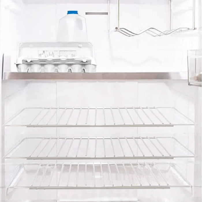 Fridge Shelf for LEC Adjustable Plastic Coated White Extendable Shelves (Pack of 2)