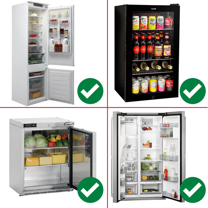 Fridge Shelf for BEKO Adjustable Plastic Coated White Extendable Shelves (Pack of 2)