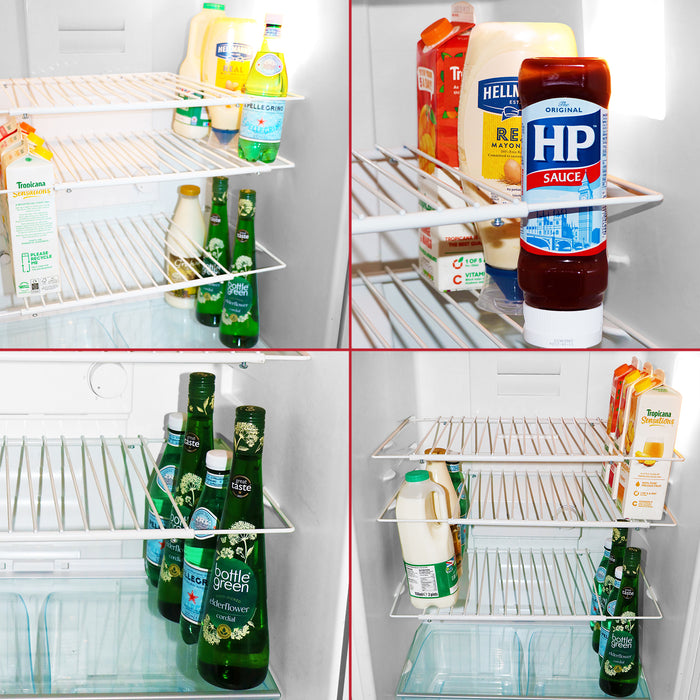 Fridge Shelf for Cookology Adjustable Plastic Coated White Rack Extendable Arms
