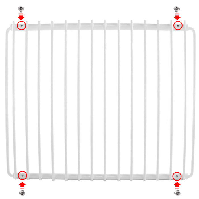 Universal Fridge Shelf Adjustable Plastic Coated White Extendable Shelves (Pack of 2)