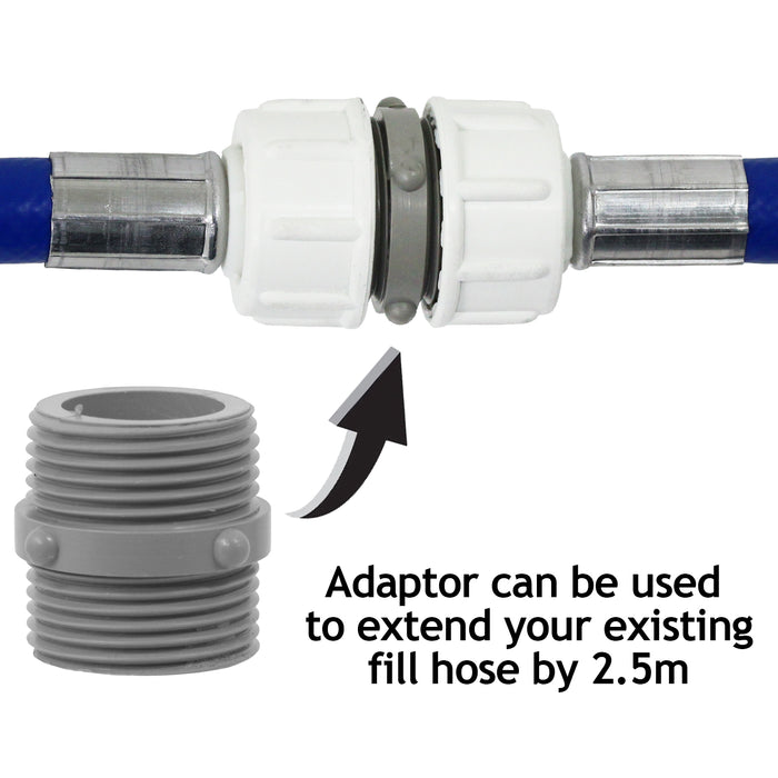 Fill Water Pipe Drain Hose Extension Outlet Kit for AEG ELECTROLUX ZANUSSI Washing Machine 2.5m