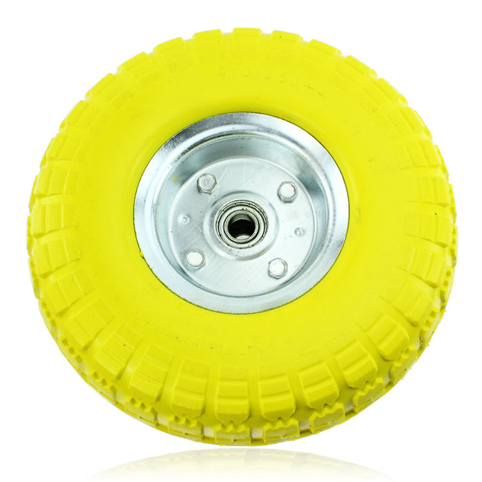 10" Solid Wheelbarrow Wheel Tubeless Barrow Tyre Burst & Puncture Proof Spare x 2