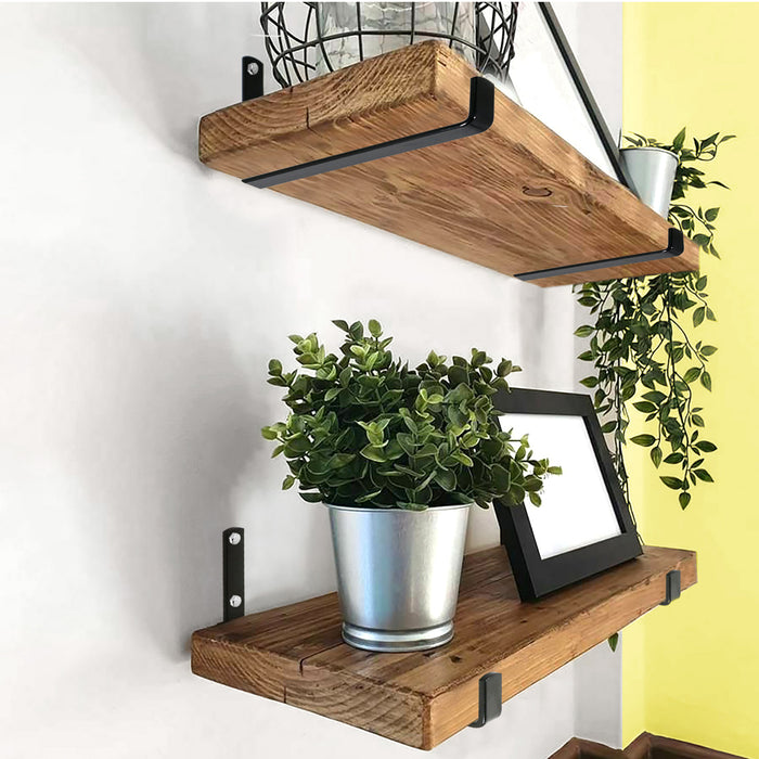 Rustic Shelf Brackets Scaffold Board Industrial Vintage Handmade Steel Metal