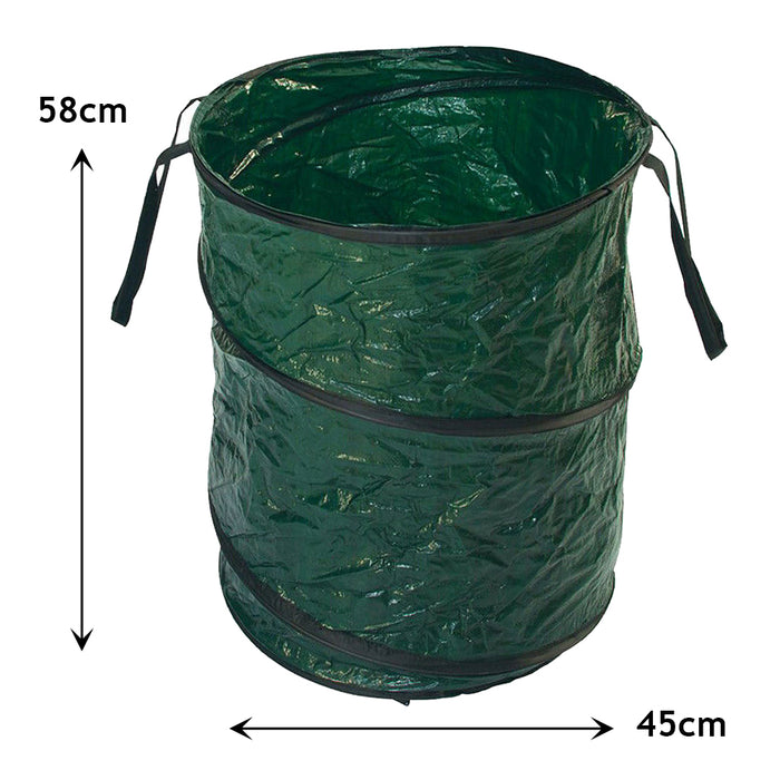 Collapsible Garden Bag Large Reusable Carry Handles Waste Bin Refuse Sack 90L x 10