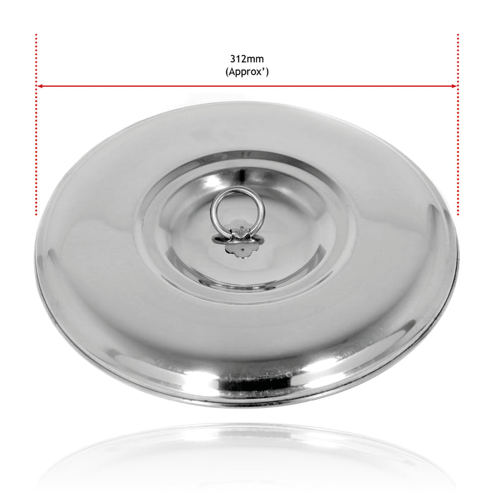 12L Metal Bucket with Lid Stainless Steel 12 Litre Large Heavy Duty Pail Handle x 2