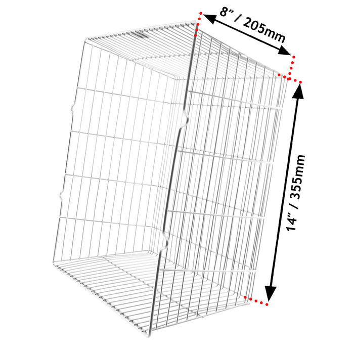 Universal Cooker Hob Vent Guard / Deep Tumble Dryer Outlet Square Cage Zinc Coated (14'' x 14'' x 7'')