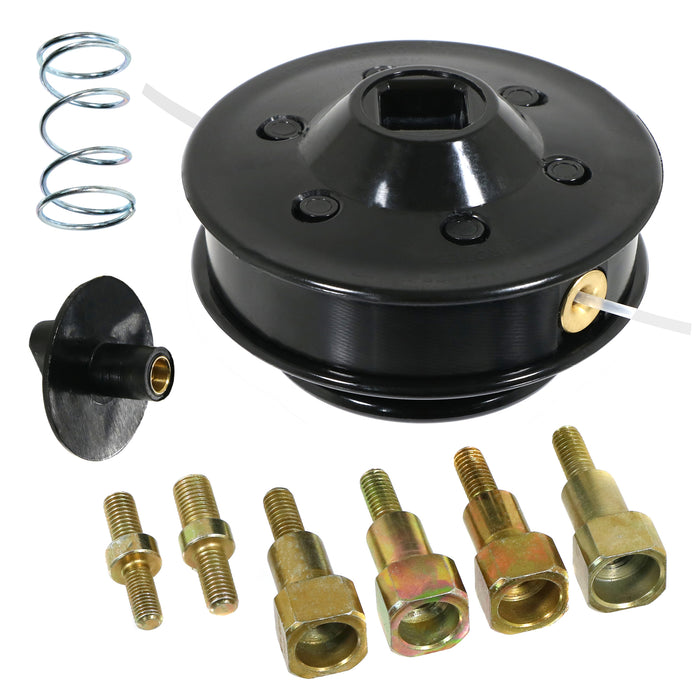 Universal Dual Line Manual Feed Head with Bolts for Strimmer / Trimmer / Brushcutter