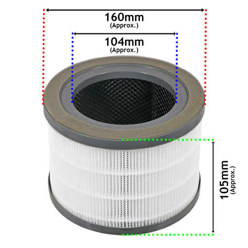 Filter for LEVOIT Vista 200 Air Purifier Type 200-RF HEPA 3-IN-1 Filtration