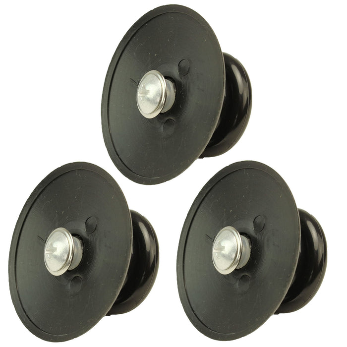 Round Universal Lid Knob x 3 for Slow Cooker Pot, Glass Saucepan - Heat Resistant Handle