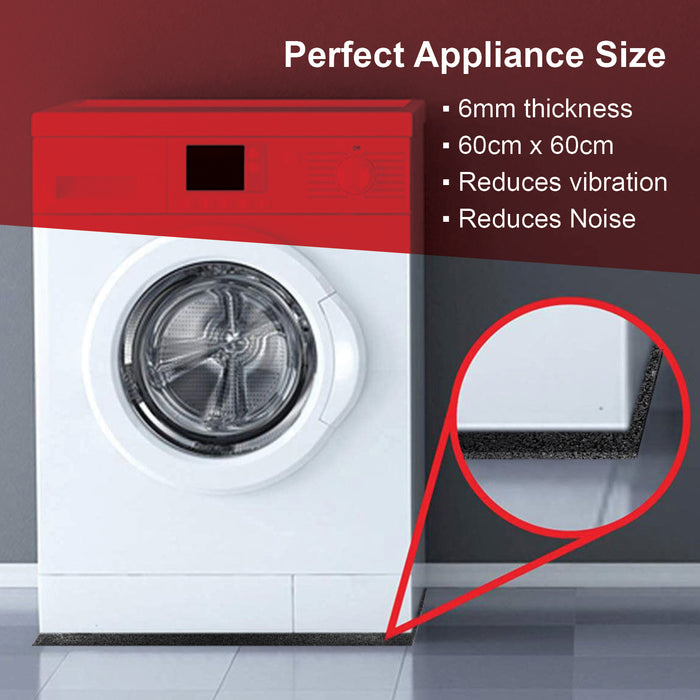 Anti-Vibration Rubber Mat Non Slip for use with Washing Machine Tumble Dryers Appliances & Machinery (600 x 600mm)