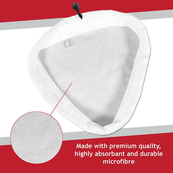 Microfibre Cloth Cover Pads for Pifco 6in1 10in1 12in1 PS001 Steam Cleaner Mop (Pack of 4)