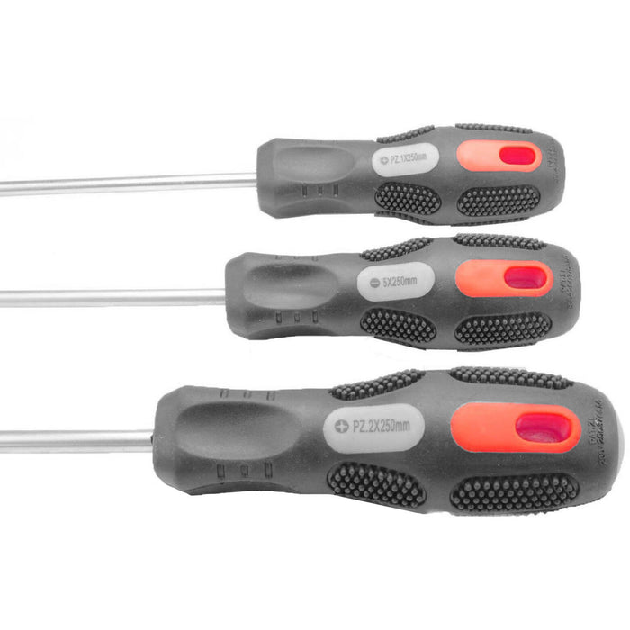 Star Screwdriver Set Extra Long Reach  Magnetic Torx Phillips Flat Headed T10 T15 T20 T25 T27 T30 PZ1 PZ2 9Pc 360mm