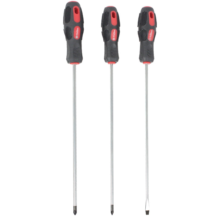 Extra Long Chrome Vanadium Hardened Steel Magnetized Blade Screwdriver Box Set