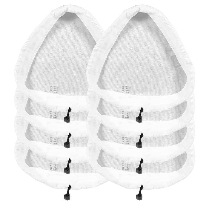 Microfibre Cloth Cover Pads for Pifco 6in1 10in1 12in1 PS001 Steam Cleaner Mop (Pack of 8)