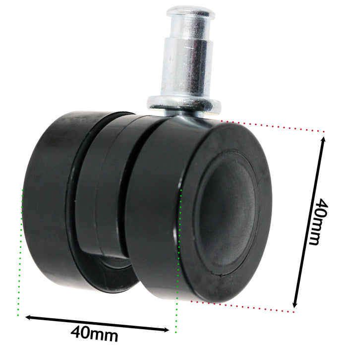 NUMATIC HENRY Wheel Front Twin Castor Runner 40mm HVR200 HHR200 HRV200 HVX200 x 2