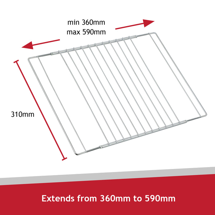 Adjustable Oven Shelf Universal Extendable Locking BBQ Grill Chrome
