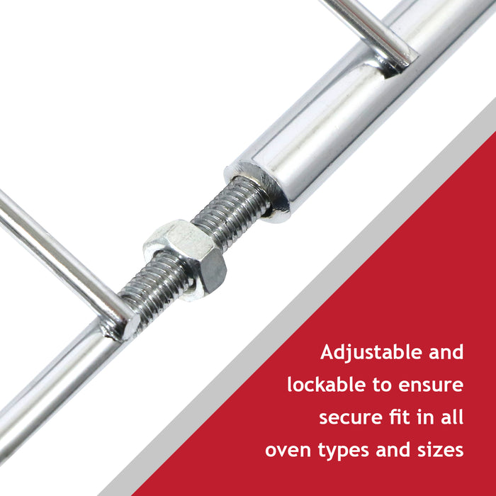 Oven Liner Adjustable Shelf UNIVERSAL Extendable Locking Rack + 2 x liners