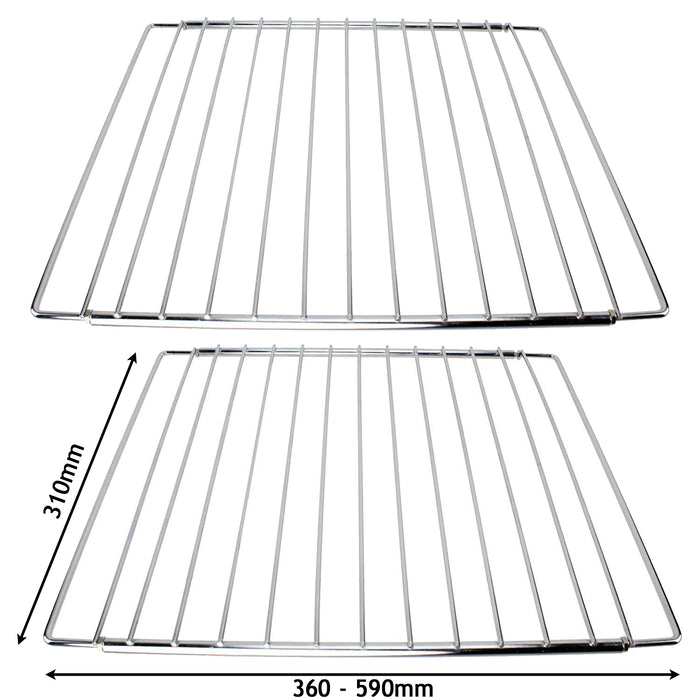 Adjustable Extendable Shelf for Cooke & Lewis Oven Cooker (310 x 360-590mm, Pack of 2)