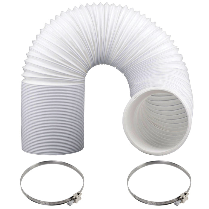 Extra Long Vent Hose & Screw Clips Kit for Bush Tumble Dryer (6 Metre, 100mm Diameter)