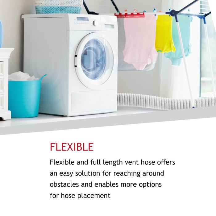 Extra Long Condenser Vent Hose Pipe for Whirlpool Vented Tumble Dryer (6m / 4")