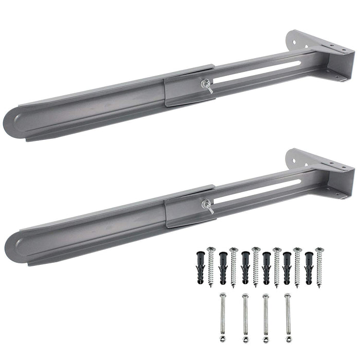 Universal Silver Microwave Wall Mount Brackets x 2