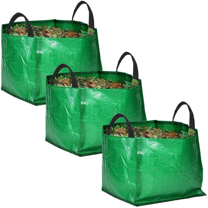 Large Garden Waste Recycling Tip Bags Heavy Duty Non Tear Woven Plastic Sack x 3