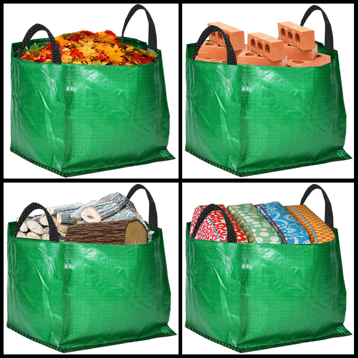 Large Garden Waste Recycling Tip Bags Heavy Duty Non Tear Woven Plastic Sack x 3