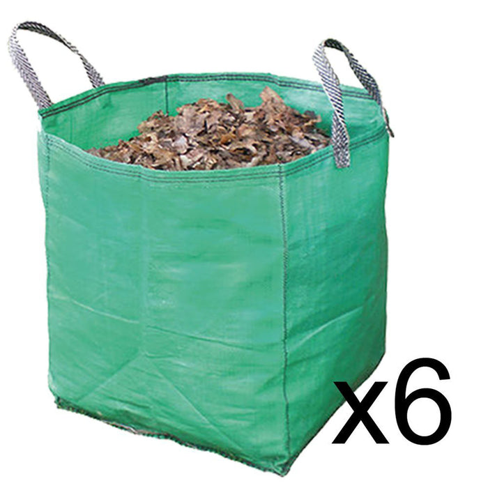 Large Garden Waste Recycling Tip Bags Heavy Duty Non Tear Sacks (Pack of 6)