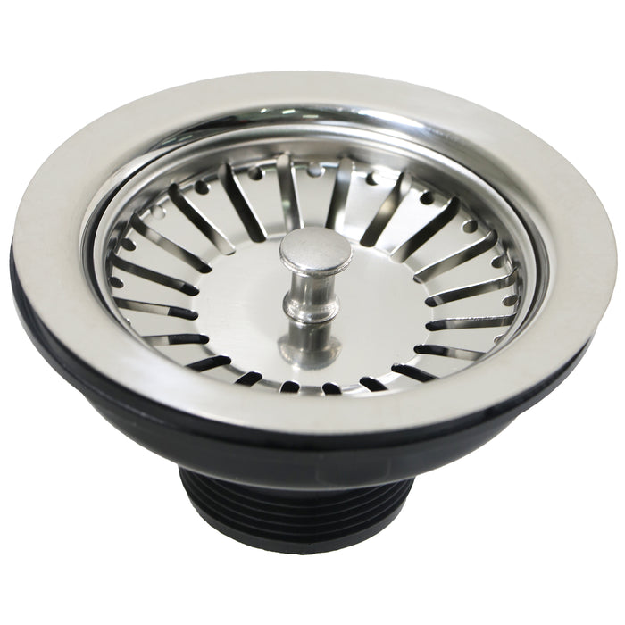 Sink Strainer Basket Waste Drain Plug Chrome Plated Stainless Steel Kitchen Bathroom Basin (40mm, 1 1/2")