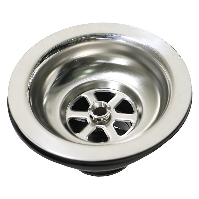 Sink Strainer Basket Waste Drain Plug Chrome Plated Stainless Steel Kitchen Bathroom Basin (40mm, 1 1/2")