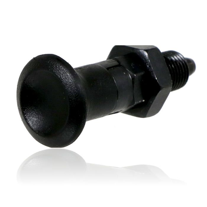 M10 Index Plunger Spring Loaded with Rest Position Locking Pin Blackened Steel