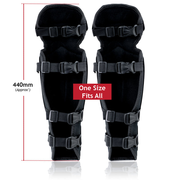 Knee & Shin Guards for Grass Strimmer / Trimmer (One Size, Black)