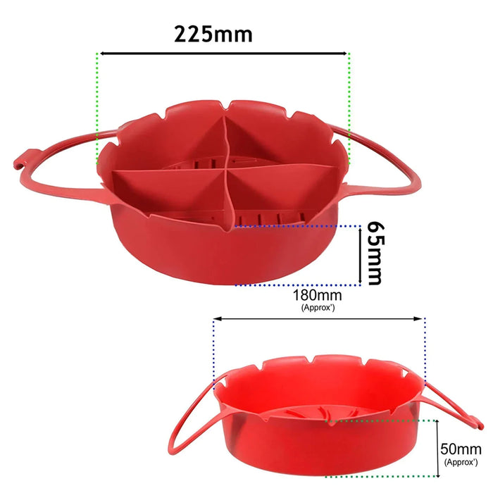 Basket Liner for SALTER KLARSTEIN LOGIK Air Fryer Silcone Non-Stick Mat Set Red