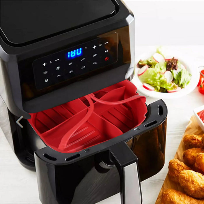 Basket Liner for BLAUPUNKT Rapid Air Fryer 3L 4.5L AFD501 AFD601 Silicone Set Red
