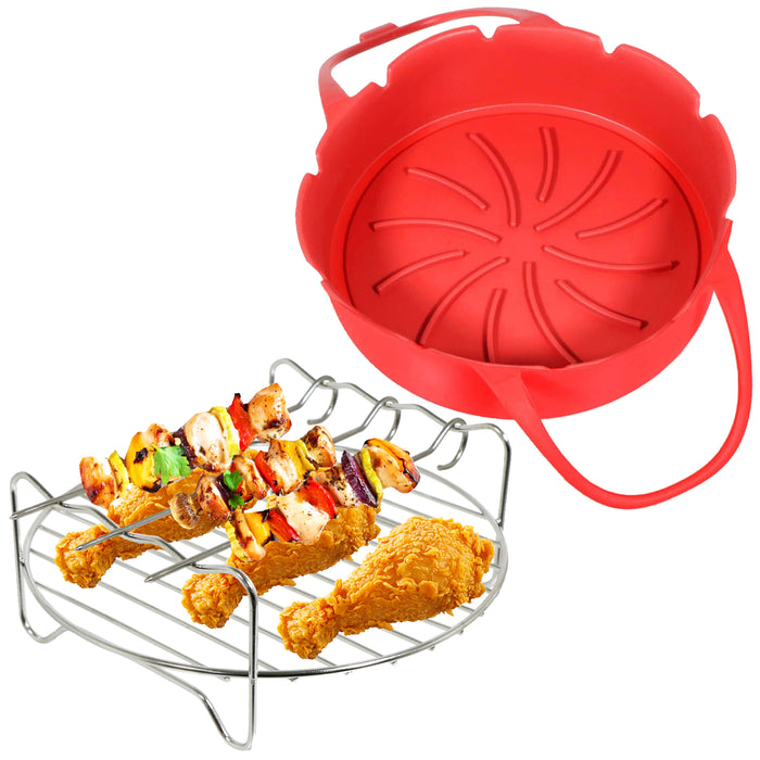 Basket for Morphy Richards 480005 Air Fryer Round Shelf Rack 7" 17.8cm