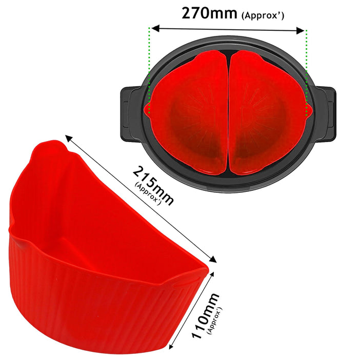 Liner for Salter Slow Cooker Basket Silicone Protector Divider Round 3.5L 6.5L