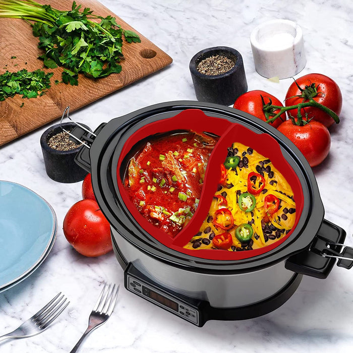 Liner for Salter Slow Cooker Basket Silicone Protector Divider Round 3.5L 6.5L