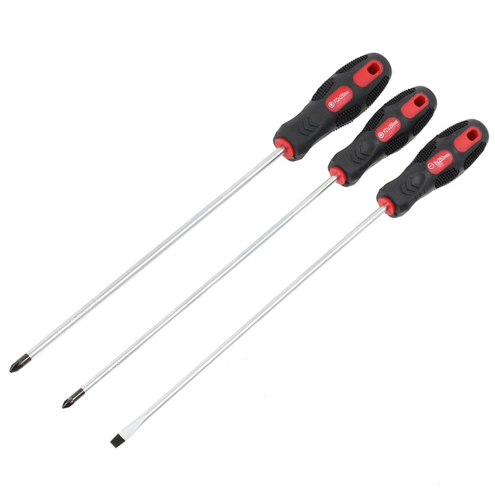 Extra Long Chrome Vanadium Hardened Steel Magnetized Blade Screwdriver Box Set