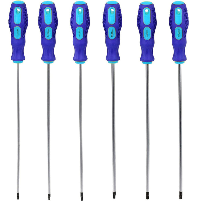 Star Screwdriver Set Extra Long Reach  Magnetic Torx Phillips Flat Headed T10 T15 T20 T25 T27 T30 PZ1 PZ2 9Pc 360mm
